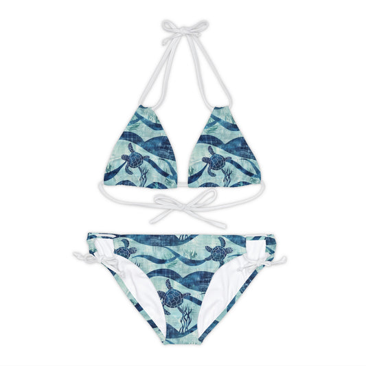 Ocean Currents Strappy Bikini Set