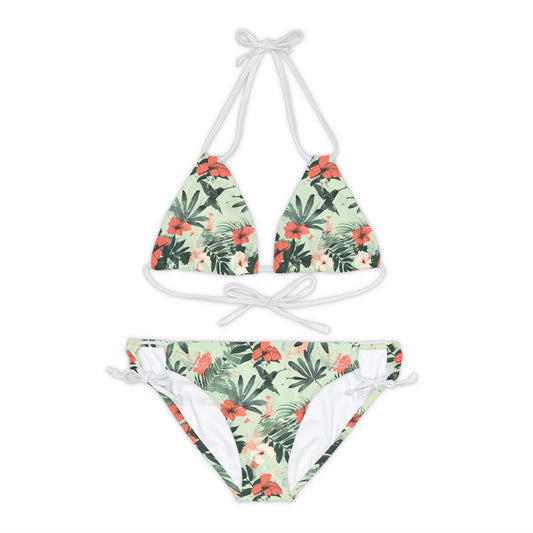 Tropical Flutter Strappy Bikini Set