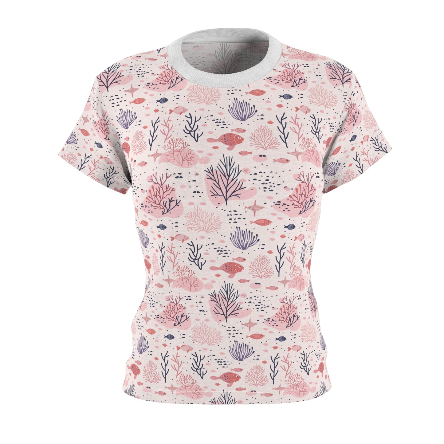 Coral Whimsy Women's Cut & Sew Tee