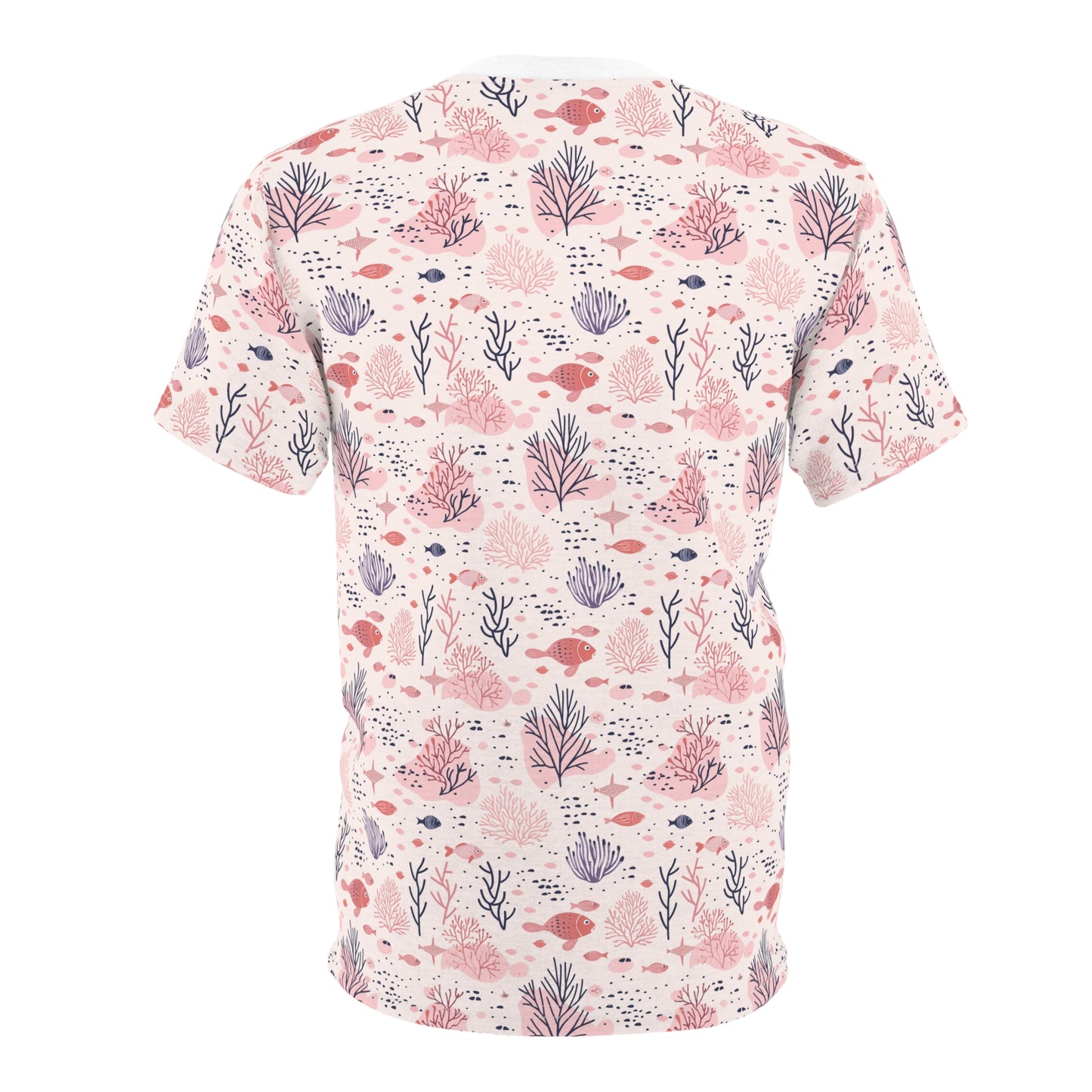 Coral Whimsy Unisex Cut & Sew Tee