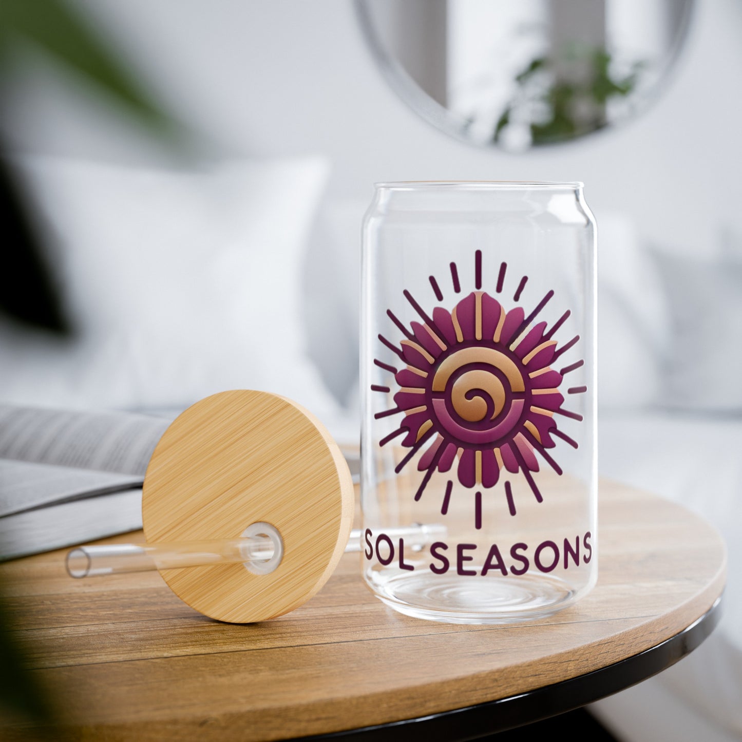 Sol Seasons Sipper Glass, 16oz